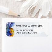 Lila Daisy Lavender Watercolor-Rücksendeadresse (Insitu)