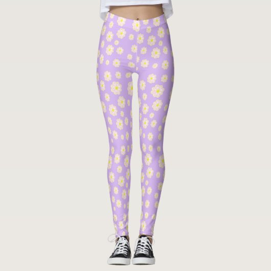 Lila Daisy Leggings (Vorderseite)