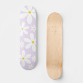 Lila Daisy Musterskateboard Skateboard (Vorderseite)