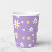 Lila Daisy Paper Cups Pappbecher (Links)