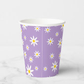 Lila Daisy Paper Cups Pappbecher (Rechts)