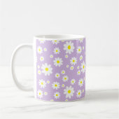 Lila Daisy Pattern Frühjahrskaffee Kaffeetasse (Links)