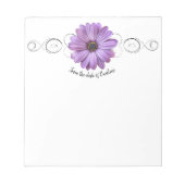 Lila Daisy Personalisiert Notepad Notizblock (Vorderseite)
