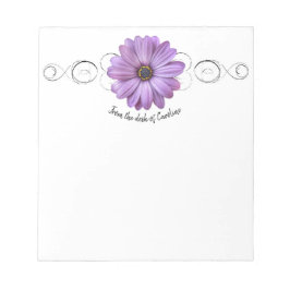 Lila Daisy Personalisiert Notepad Notizblock