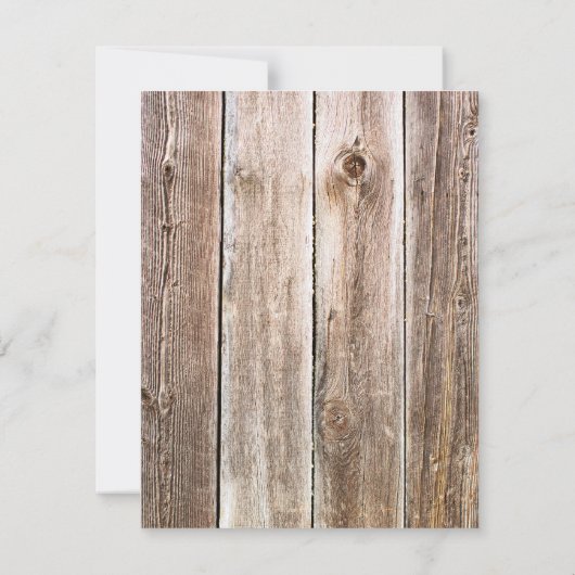 Lila Daisy Rustic Barn Save the Date (Rückseite)