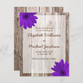 Lila Daisy Rustic Barn Save the Date (Vorne/Hinten)