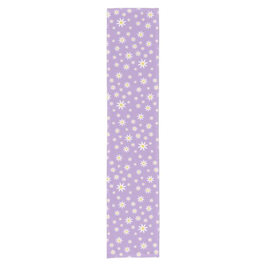 Lila Daisy Table Runner Kurzer Tischläufer (Vorderseite)