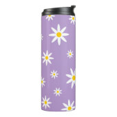 Lila Daisy Thermal Tumbler Thermosbecher (Nach links gedreht)