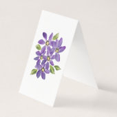 Lila Daisy-Tischkarte Visitenkarten (Rückseite)