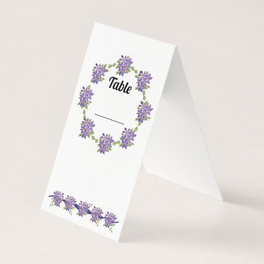 Lila Daisy-Tischkarte Visitenkarten (Vorderseite)