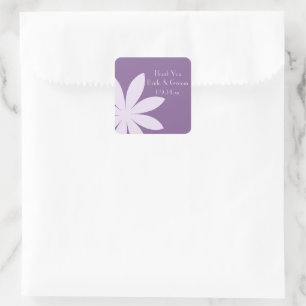 Lila Daisy Wedding Vielen Dank für Ihr Interesse T Quadratischer Aufkleber