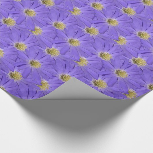 Lila Daisy Wrapping Paper personalisiert Geschenkp Geschenkpapier (Ecke)