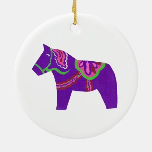 Lila Dala Horse Ornament (Hinten)