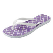 Lila Damask Badesandalen (Schrägansicht)