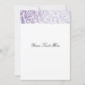 lila Damask Business Danke Cards (Rückseite)