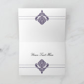 lila Damask Business Danke Cards (Innenseite)