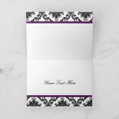 lila Damask Dankeschön-Karten Dankeskarte (Innenseite)