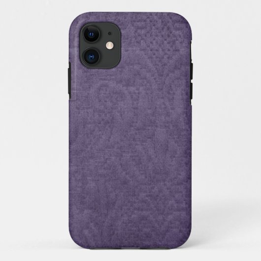 Lila Damask-Fabric Case-Mate iPhone Hülle (Rückseite)