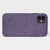 Lila Damask-Fabric Case-Mate iPhone Hülle (Rückseite (Horizontal))