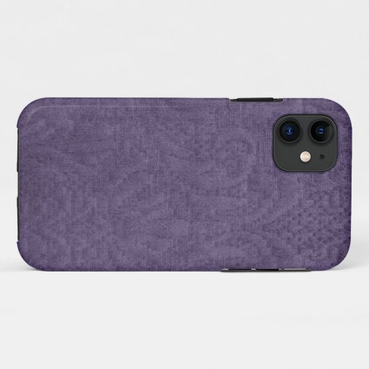 Lila Damask-Fabric Case-Mate iPhone Hülle (Rückseite (Horizontal))