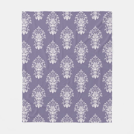 Lila Damask Fleece Blanket (Vorderseite)