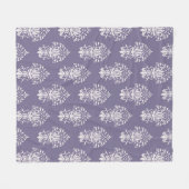 Lila Damask Fleece Blanket (Vorderseite (Horizontal))
