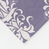 Lila Damask Fleece Blanket (Ecke)