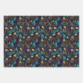 Lila Damask Floral Geschenkpapier Set (Vorderseite 2)