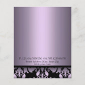 Lila-Damask-Flugblatt Flyer (Hinten)