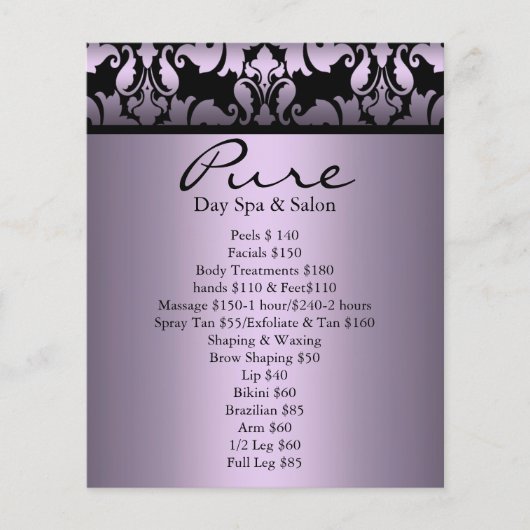 Lila-Damask-Flugblatt Flyer (Vorne)