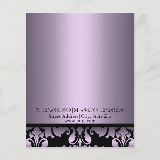 Lila Damask Flyer (Hinten)