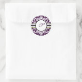 Lila Damask Initial Sticker Letter S Wedding (Tasche)