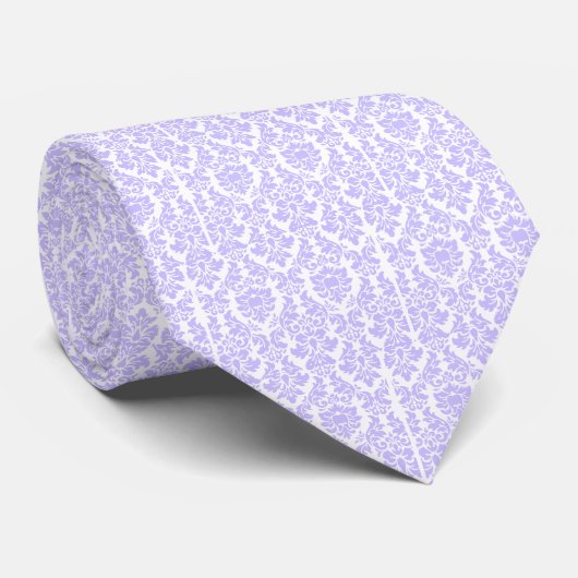 Lila Damask Krawatte (Gerollt)