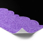 Lila Damask Lace Wedding oder Verlobung Banner Poster (Ecke)