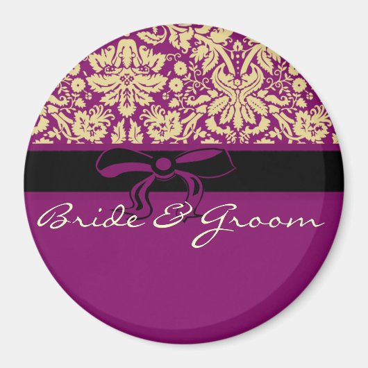 Lila Damask Magnet (Vorne)