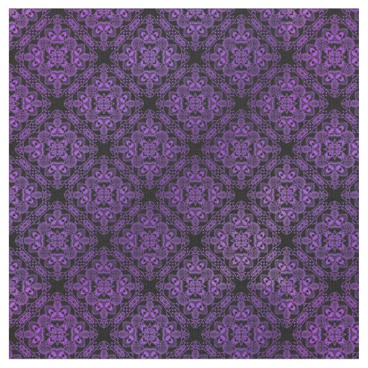 Lila Damask Medallion Muster Stoff (Nahaufnahme)