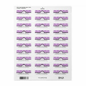 Lila Damask Monogram G Wedding Mailing Labels (Vorne)