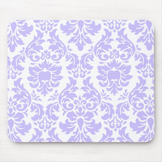 Lila Damask Mousepad (Vorne)