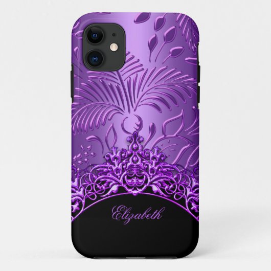 Lila Damask Muster iPhone 5 Elegant Klasse Case-Mate iPhone Hülle (Rückseite)