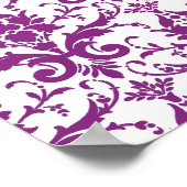 Lila Damask-Muster Poster (Ecke)