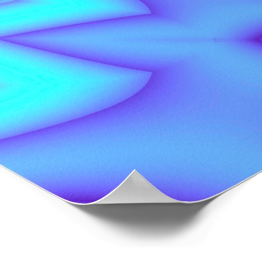 Lila Damask-Muster Poster (Ecke)