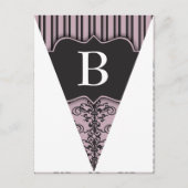 Lila Damask Party Flag Bunting Banner Postcard Postkarte (Vorderseite)