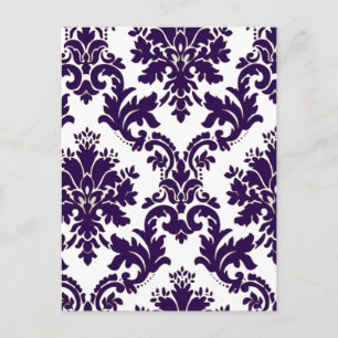 Lila Damask Postkarte