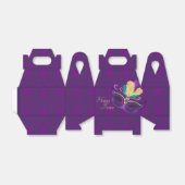 Lila Damask Purim Mask Party Geschenkschachtel (Ungefaltet)