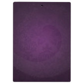 Lila Damask Swirl Elegantes schicke Glam Personali Klemmbrett (Rückseite)
