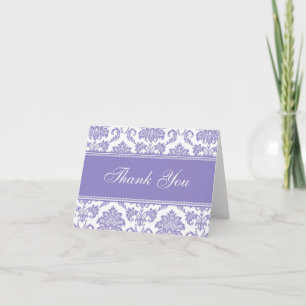 Lila Damask Vielen Dank, Ihre Karten