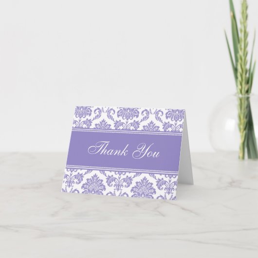 Lila Damask Vielen Dank, Ihre Karten (Vorderseite)