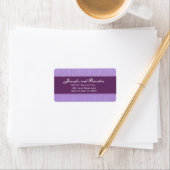 Lila Damask Wedding Set Adressaufkleber (Insitu)