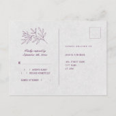 Lila Damaske Blätter Strecke Ascona-Locarno Postkarte (Rückseite)