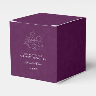 Lila Damaske Botanische Berries Hochzeit Geschenkschachtel